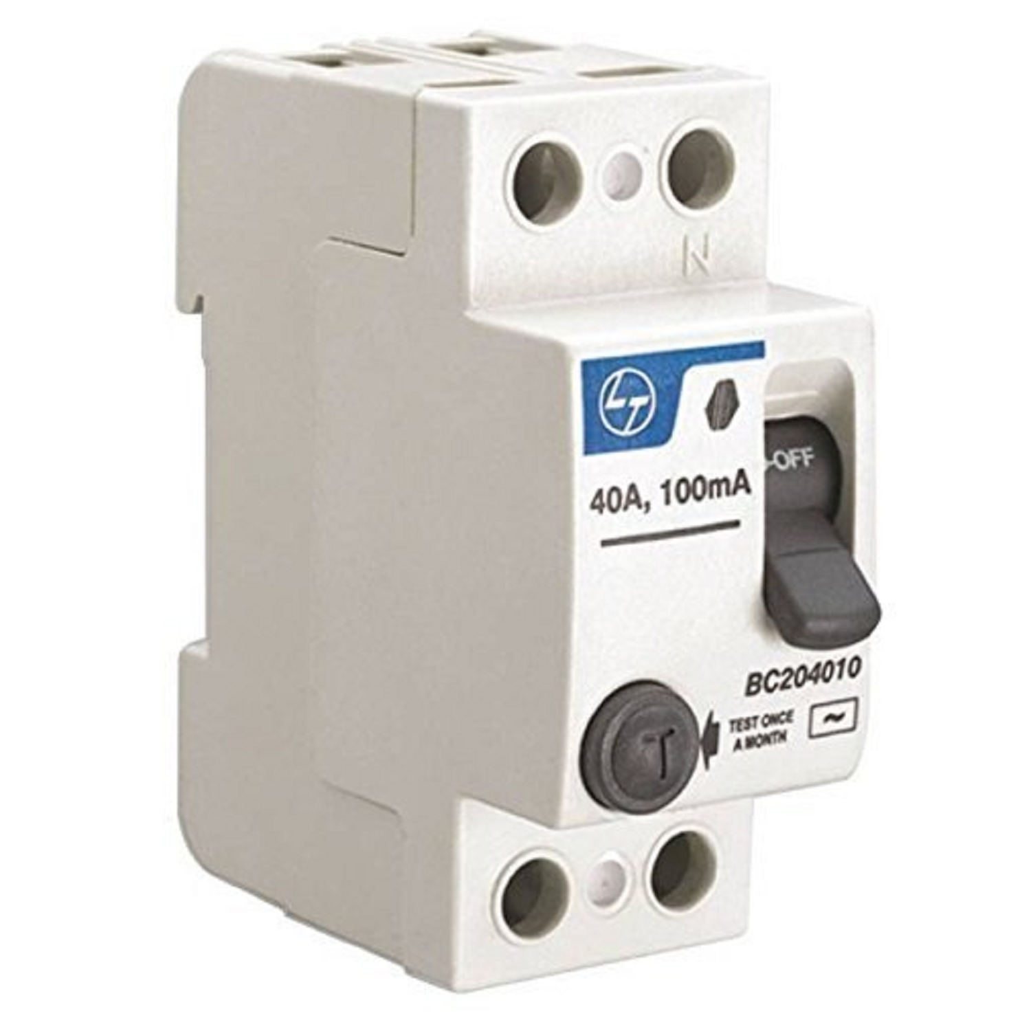 LT (10K) 40 Ampere 100mA, 2-Pole (DP)  RCCB